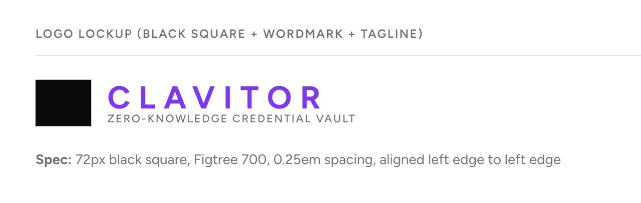 CLAVITOR Logo Lockup Specification