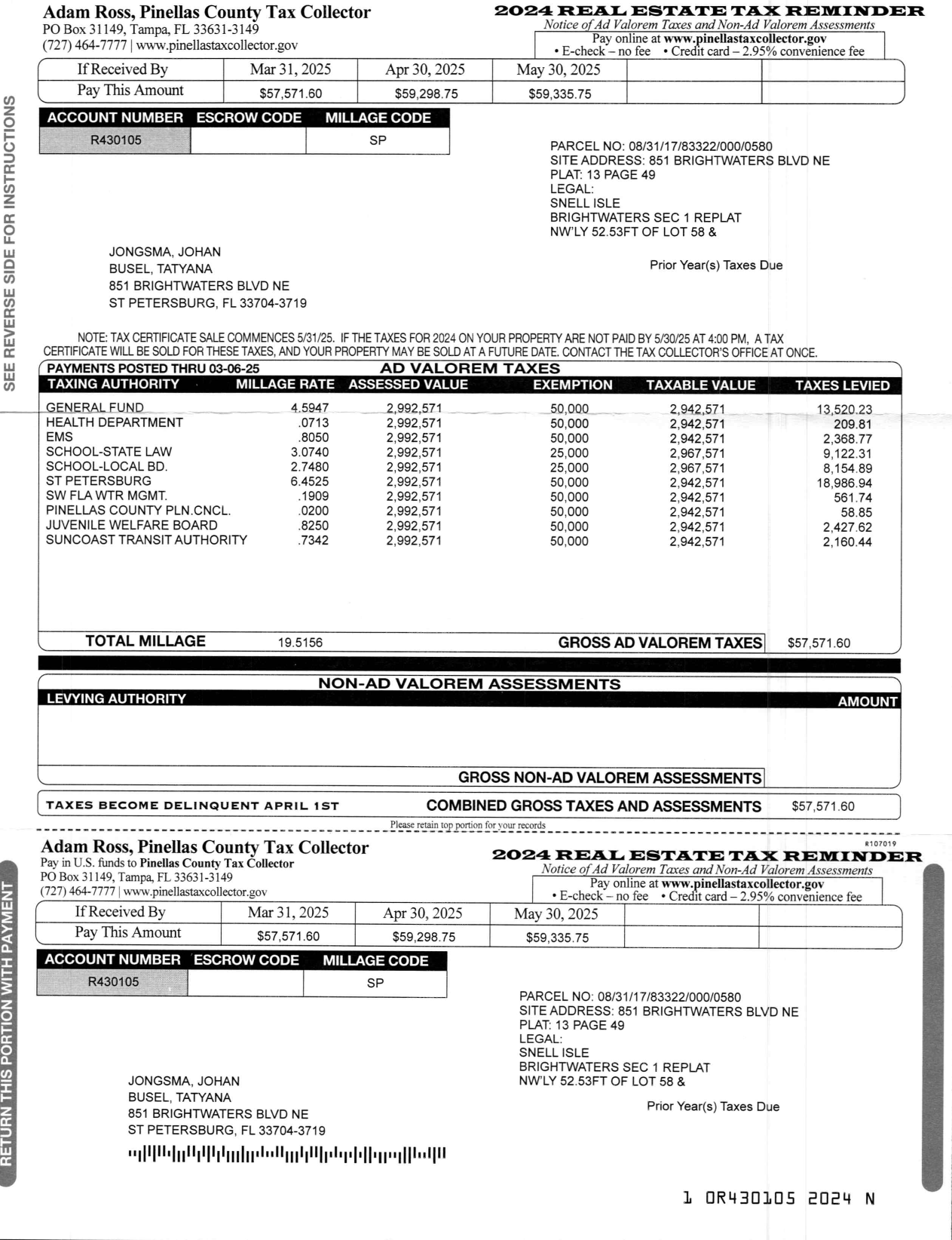 2024 Real Estate Tax Reminder